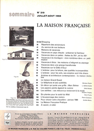 La Maison Francaise #219 Juillet-Aout 1968