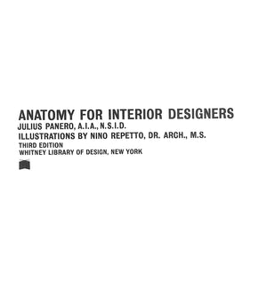 "Anatomy For Interior Designers" 1974 PANERO, Julius