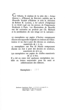 "Traite De La Vie Elegante: Physiologie De La Toilette" 1946  BALZAC, Honore de