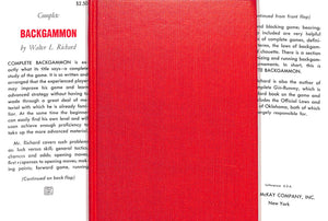"Complete Backgammon: Including The Laws Of Backgammon" 1940 RICHARD, Walter L.