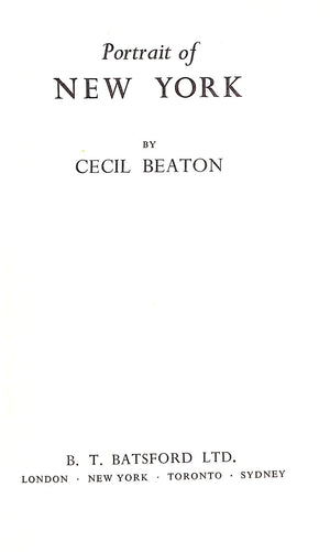 "Portrait Of New York" 1948 BEATON, Cecil