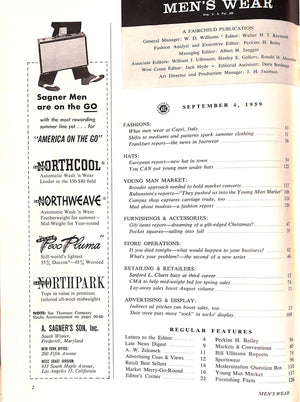 Men's Wear September 4, 1959