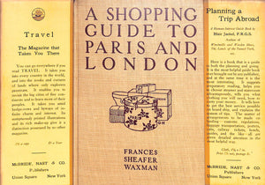 "A Shopping Guide To Paris And London" 1912 WAXMAN, Frances Sheafer