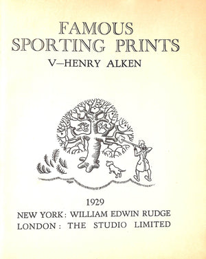 "Famous Sporting Prints V" 1929 ALKEN, Henry