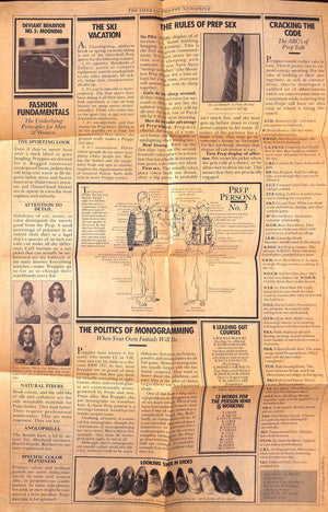 "The Official Preppy Newspaper" Fall 1980 (SOLD)