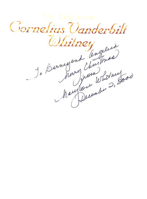 "The Legend Of Cornelius Vanderbilt Whitney" 2000 RODENGEN, Jeffrey L.