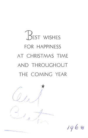 "Cecil Beaton c1956 Christmas Card" (SIGNED)