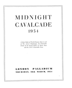 "Midnight Cavalcade" 1954 Theatre Programme w/ Cecil Beaton Cover