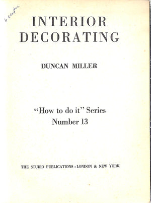 "Interior Decorating" 1944 MILLER, Duncan