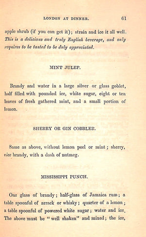 "London At Dinner; Or, Where To Dine" 1858