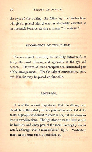 "London At Dinner; Or, Where To Dine" 1858