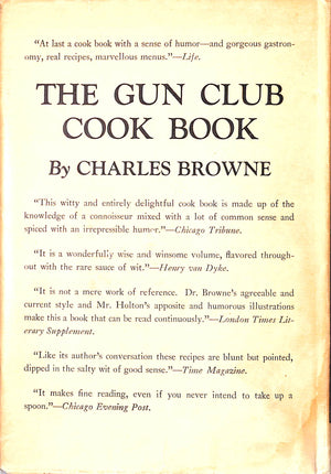 "The Gun Club Cook Book" 1934 BROWNE, Charles