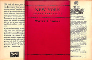 "New York: An Intimate Guide" 1931 BROOKS, Walter R.