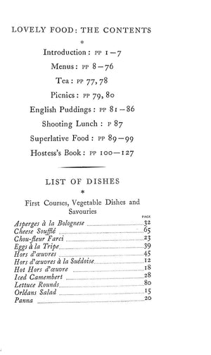 "Lovely Food: A Cookery Notebook" 1931 LOWINSKY, Ruth