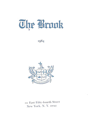 "Club House Of The Brook 1983-1984 Members' Annual" (SOLD)