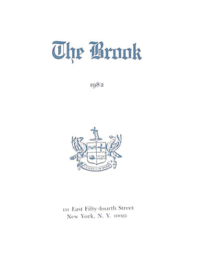 "Club House Of The Brook 1982 Members' Annual"