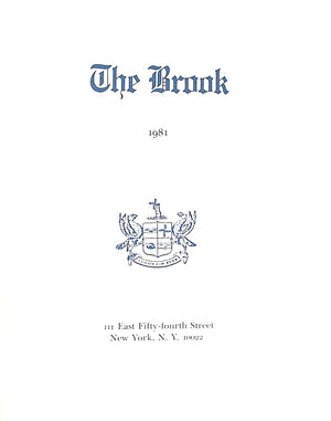 "Club House Of The Brook 1981 Members' Annual"