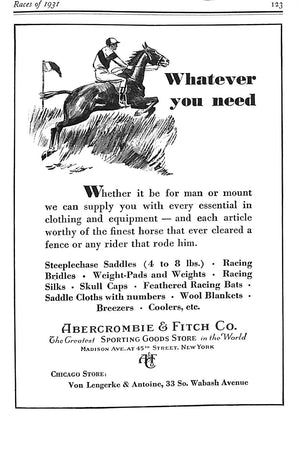 "Record Of Hunt Race Meetings In America Vol. I Races Of 1931" VISCHER, Peter [Editor, Polo]