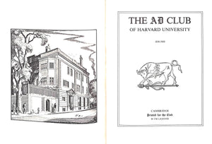 "The AD Club Of Harvard University 1836-1988" (SOLD)