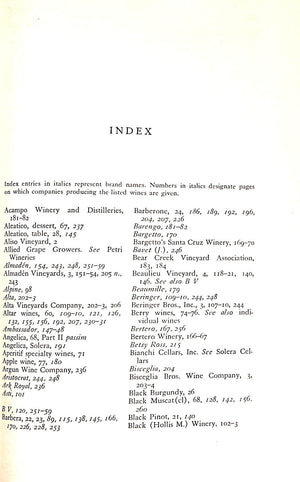 "Guide To California Wines: A Practical Reference Book For All Wine Lovers" 1955 MELVILLE, John Melville