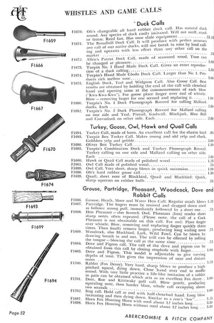 Abercrombie & Fitch 1939 Hunting/ Shooting Catalog