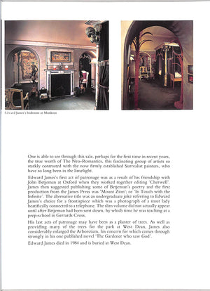 The Edward James Collection West Dean Park Volume IV Pictures, Prints And Drawings 1986 Christie's