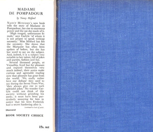 "Madame De Pompadour" 1954 MITFORD, Nancy