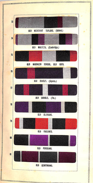 "Old Boys Colourings Schools' Silk Neckties Swatch Book"