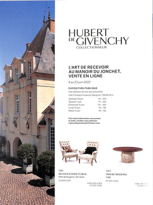 Hubert De Givenchy Collectionneur Guide D'Exposition 2022 Christie's Paris