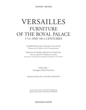 "Versailles Furniture Of The Royal Palace 17th And 18th Centuries" 2002 MEYER, Daniel/ ARIZZOLI-CLEMENTEL, Pierre