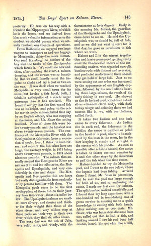 "Ten Days' Sport On Salmon Rivers: The Atlantic Monthly, Volume XXXVI" 1875 SAGE, Dean