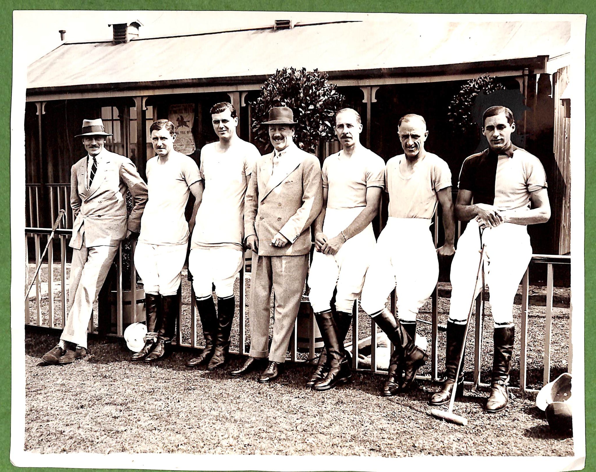 England Polo Team For America 1930 B&W Photo