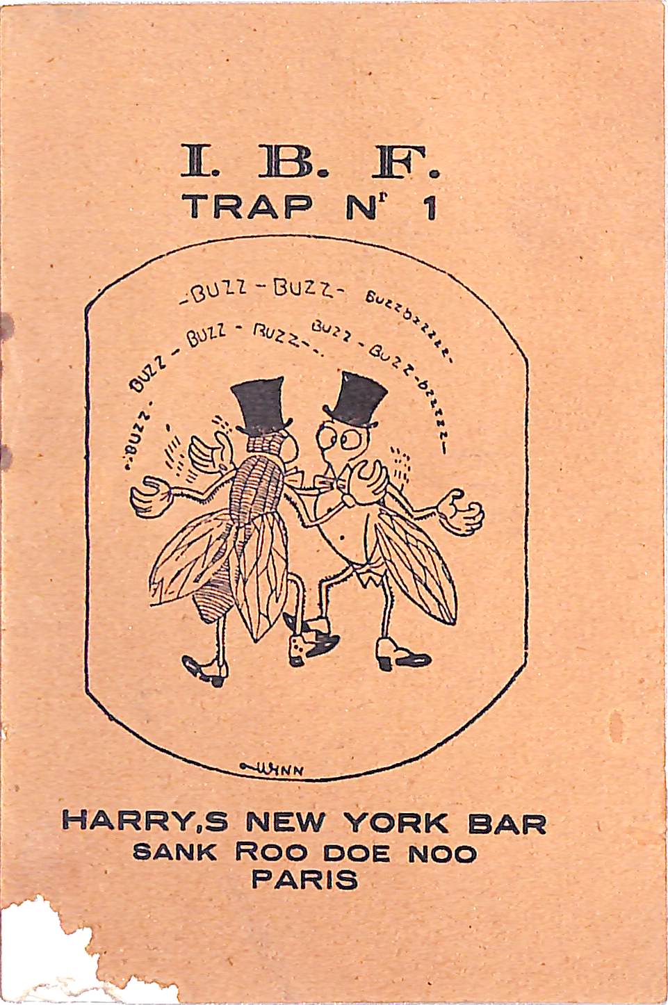 "Harry's New York Bar Paris I.B.F. Trap No. 1"