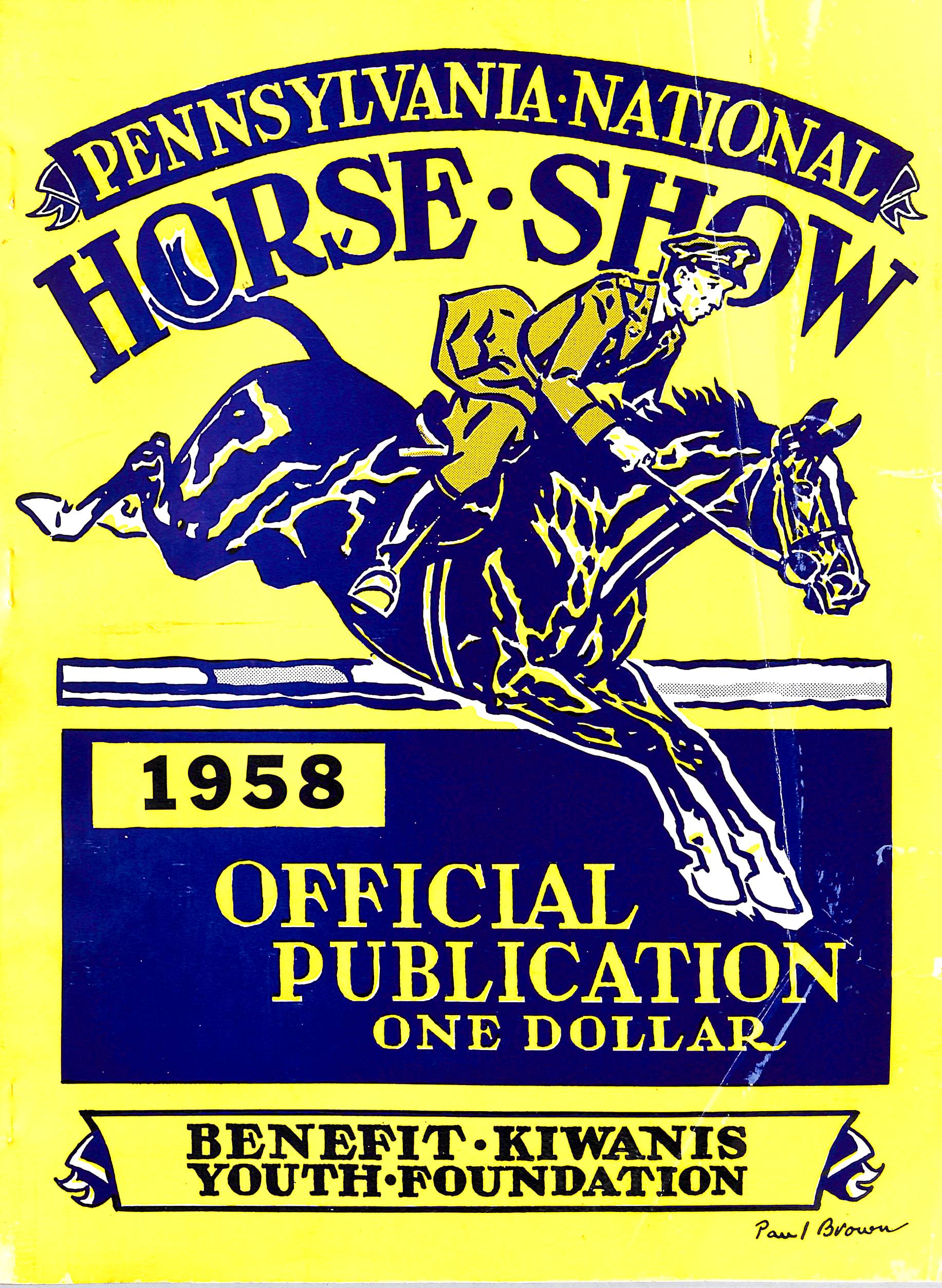 Pennsylvania National Horse Show 1958 Official Publication w/ Paul Brown Cover