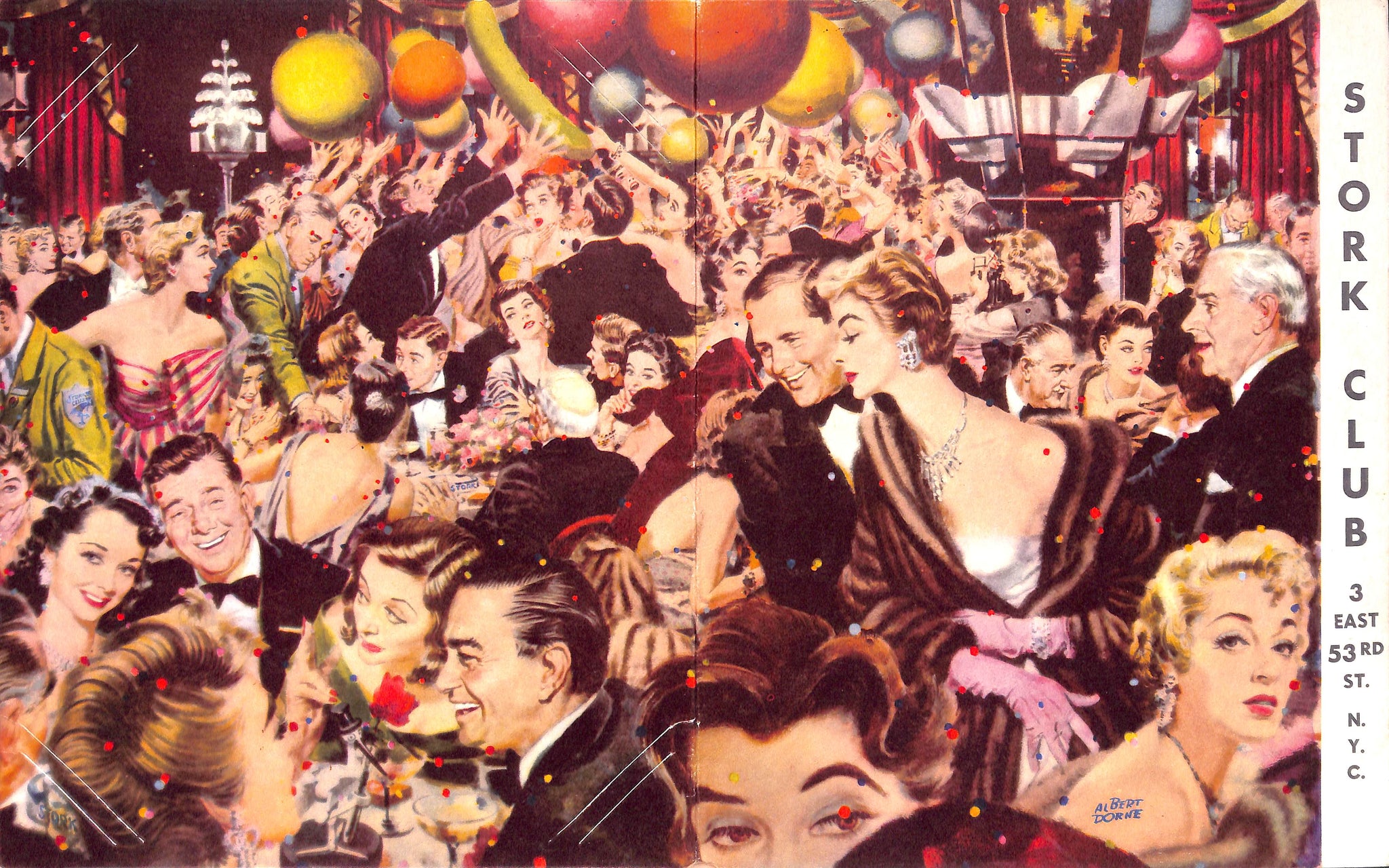 The Stork Club New York 5/03/1955 Menu