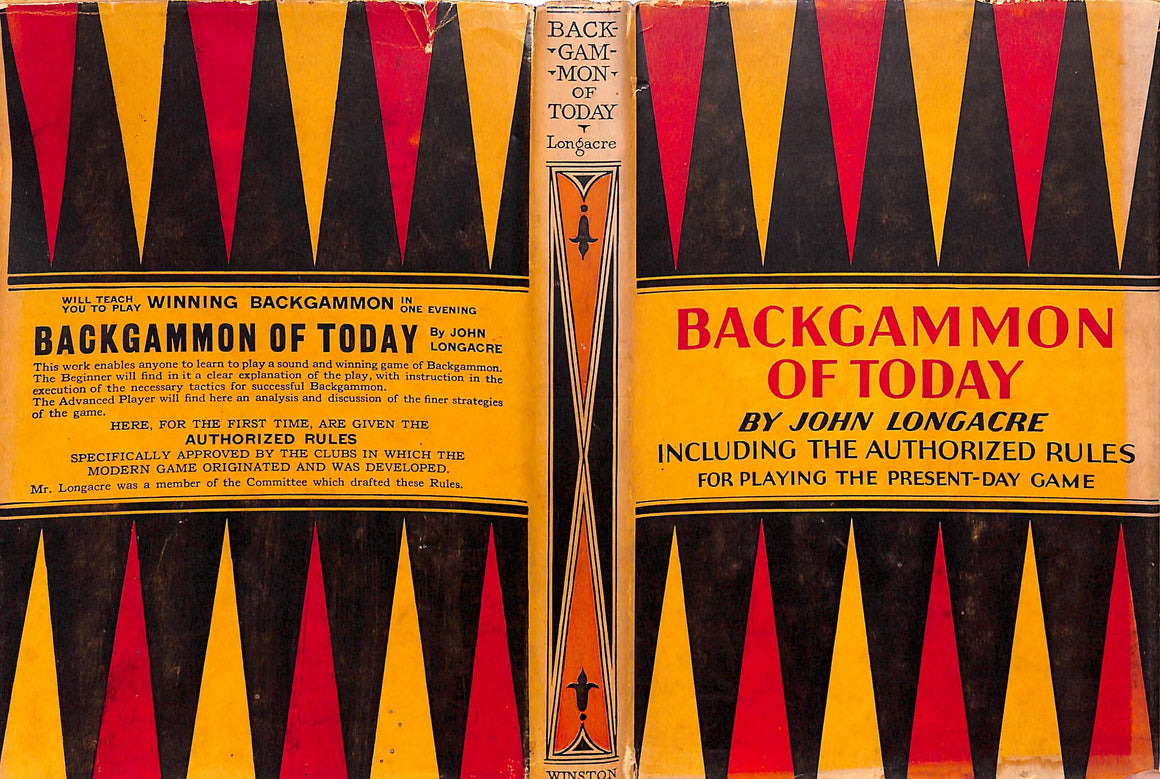 "Backgammon Of Today" 1930 LONGACRE, John