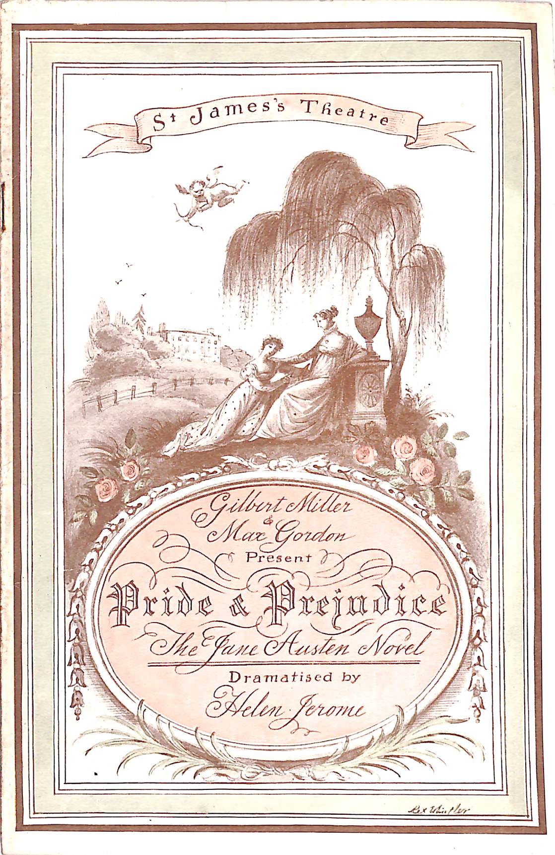 Gilbert Miller & Max Gordon Present "Pride & Prejudice", The Jane Austen Novel Theatre Programme