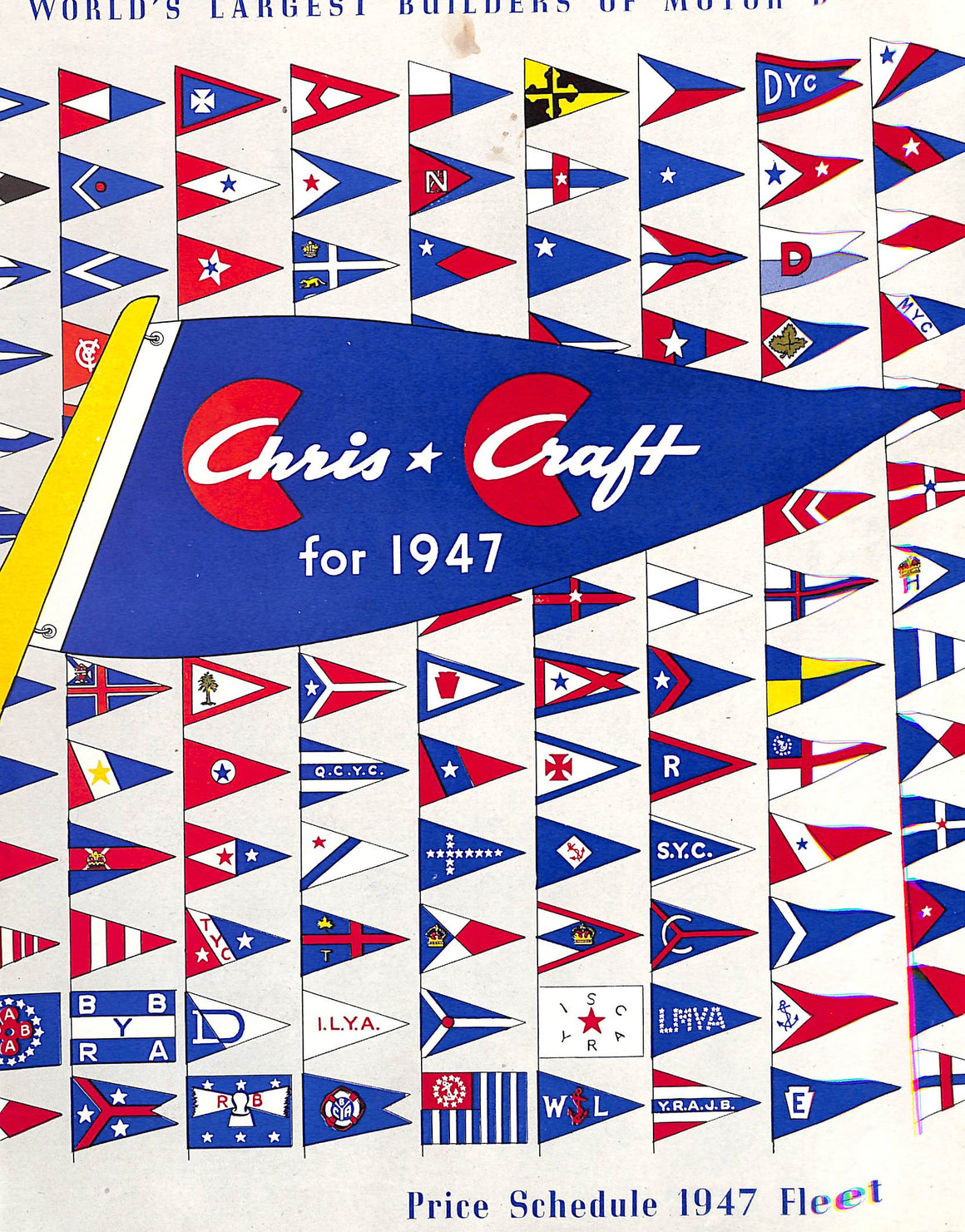 Chris Craft Price Schedule 1947 Fleet