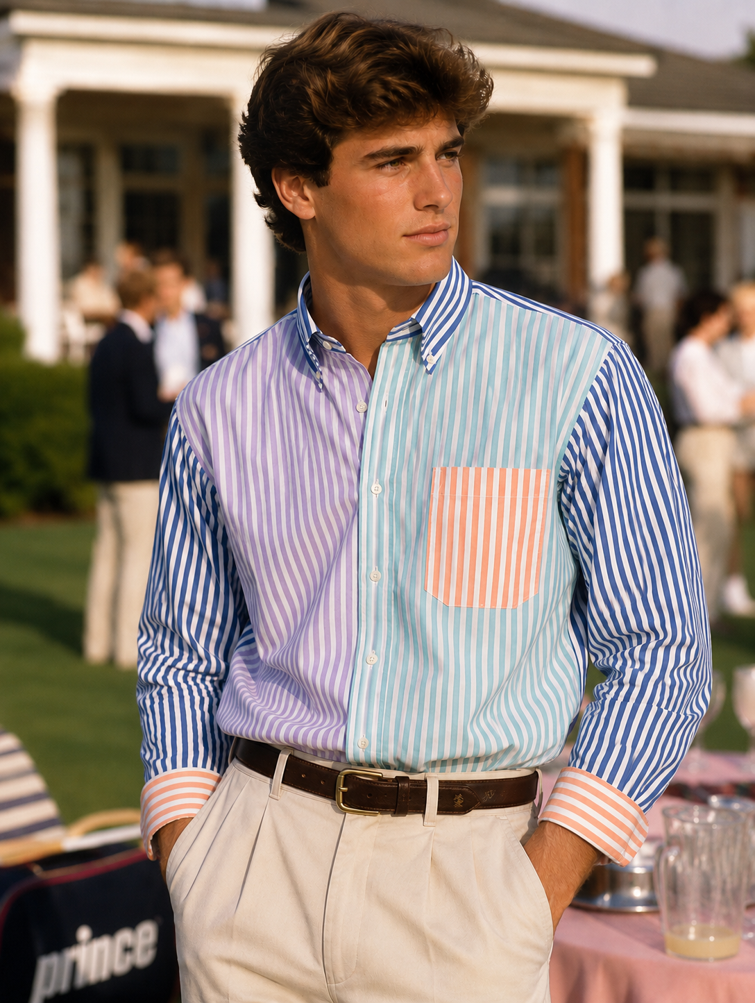 "Brooks Brothers Multi Stripe Fun L/S B/D Shirt" Sz XXL (NWT)