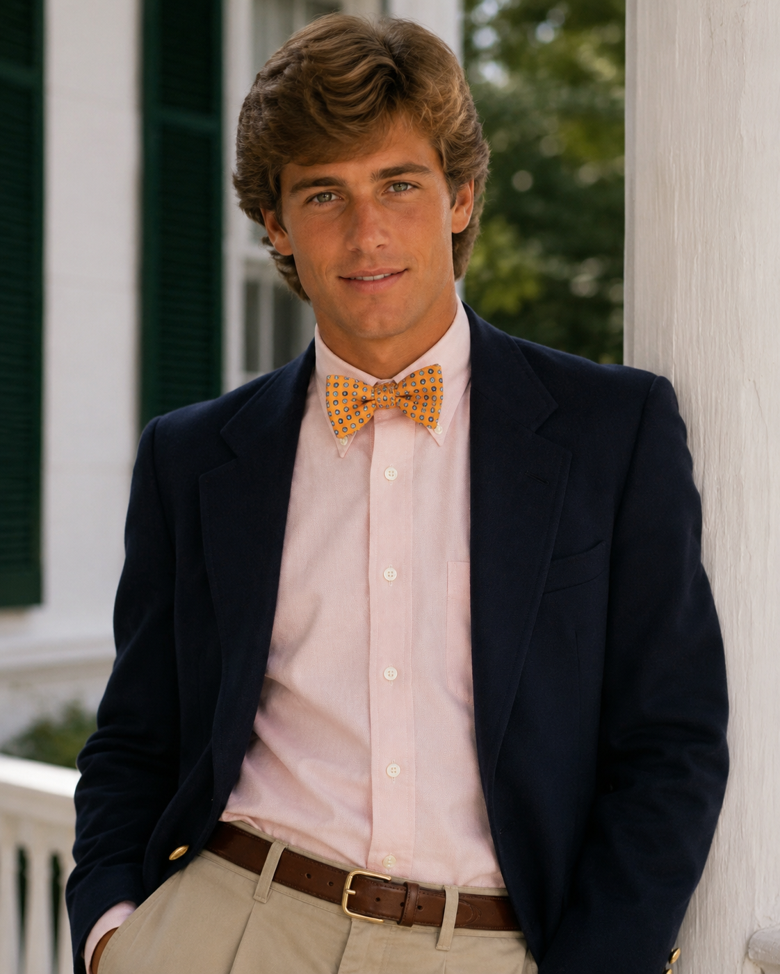 J. Press Orange Foulard Silk Bow Tie