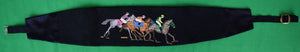 Hand-Needlepoint 3 Jockeys/ Horse Racing Cummerbund