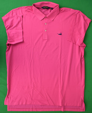 "Ralph Lauren Polo Golf Raspberry S/S Shirt w/ Miacomet Club of Nantucket Logo" Sz: XXL