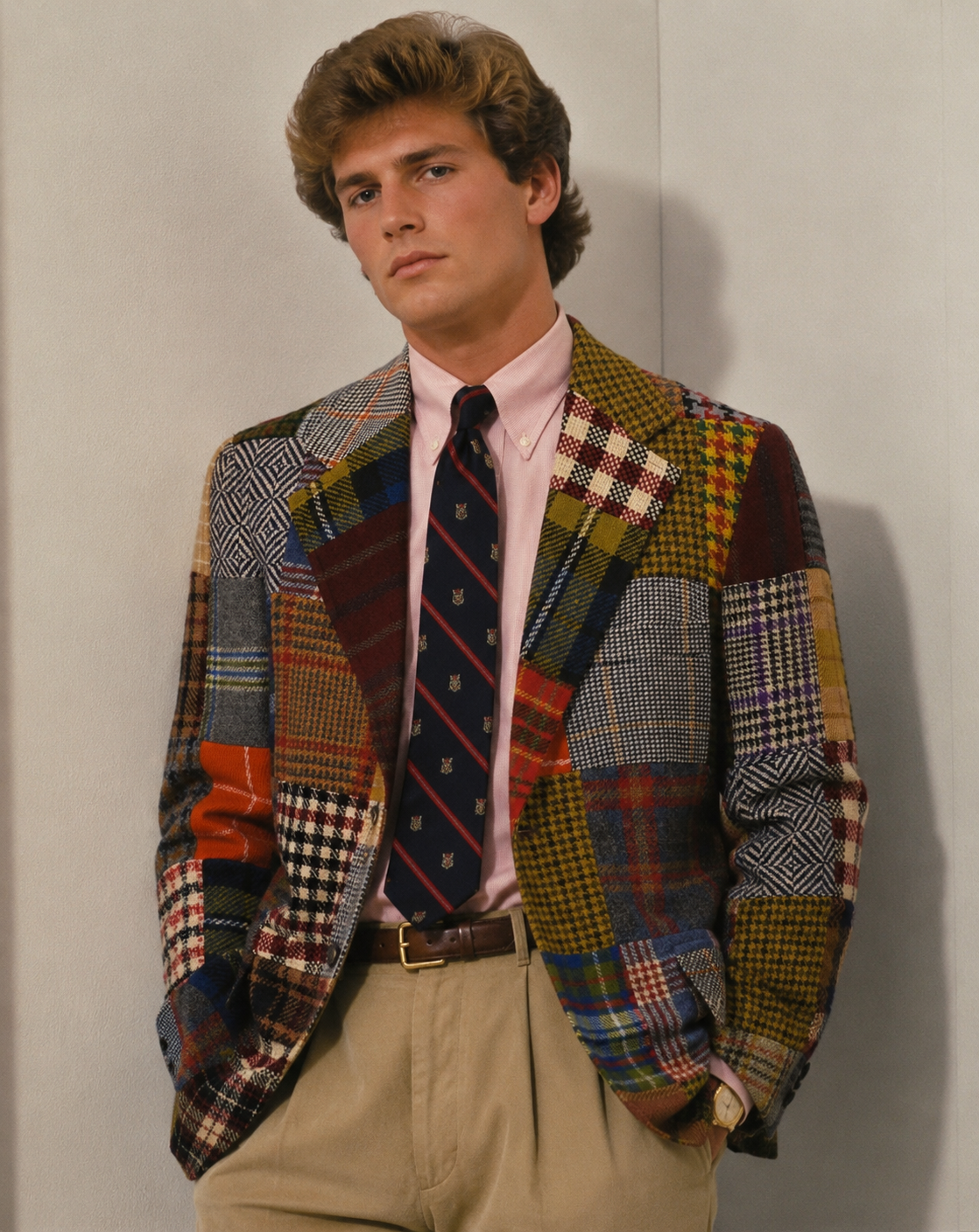 "Chipp Patch Tweed c1981 GTH Sport Coat" Sz 42R