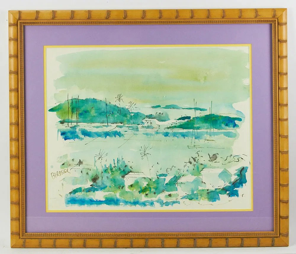 Alfred Birdsey Bermuda Harbour Watercolour Provenance: The Susie Hilfiger Collection