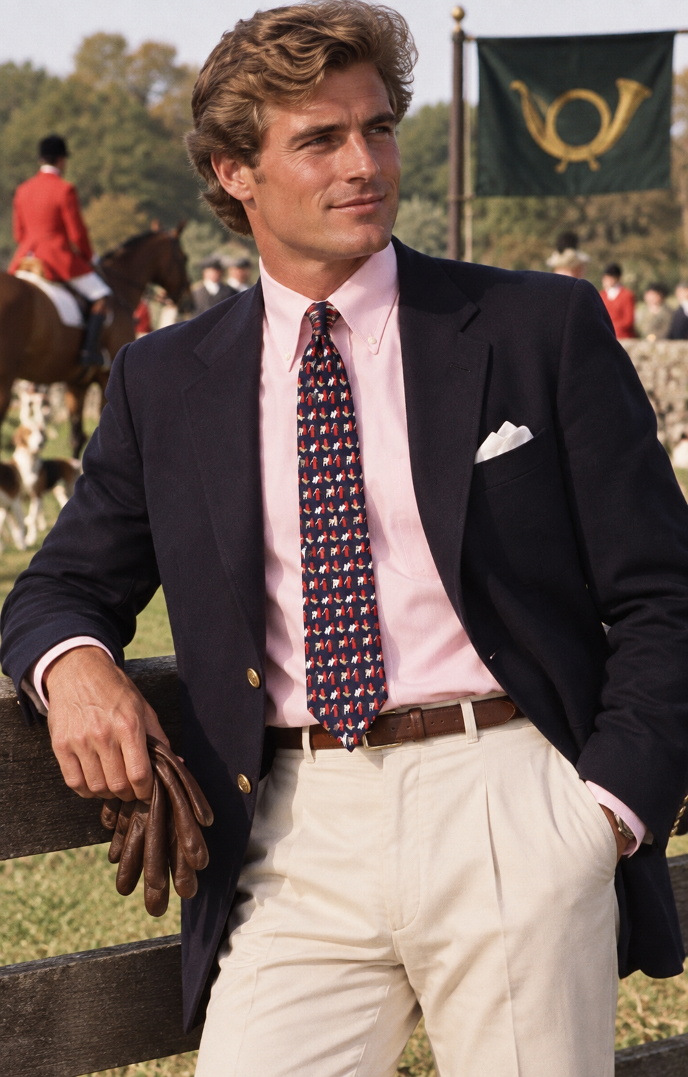 Chipp "The Pause That Refreshes" Navy Silk Club Tie