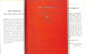 "Odd Memories: More Book-Hunting Adventures" 1932 GARNETT, R.S.