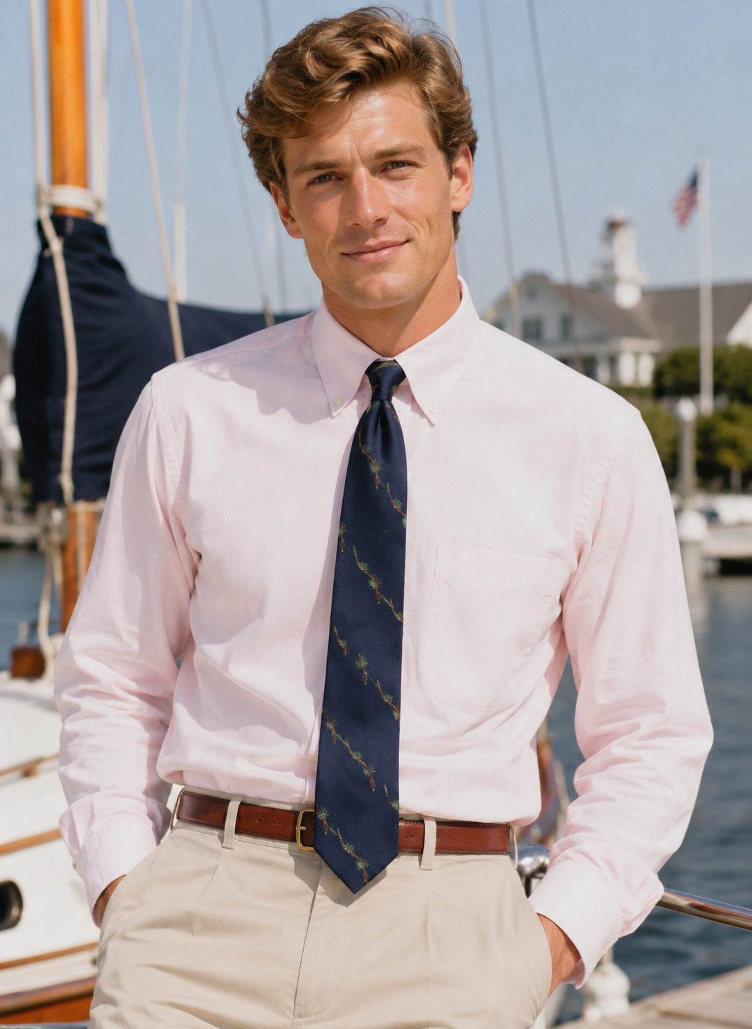 Chipp Snake In The Grass Navy Poly Club Tie