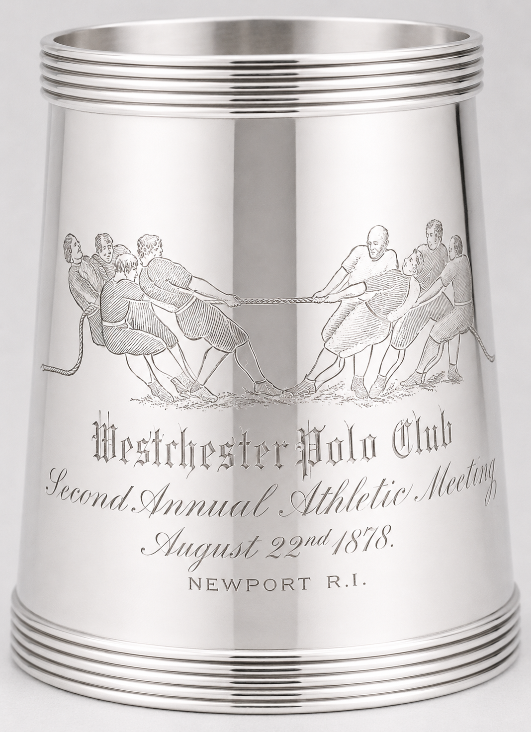 Westchester Polo Club Second Annual Athletic Meeting August 22nd 1878 Newport R.I. Silver Trophy Mug