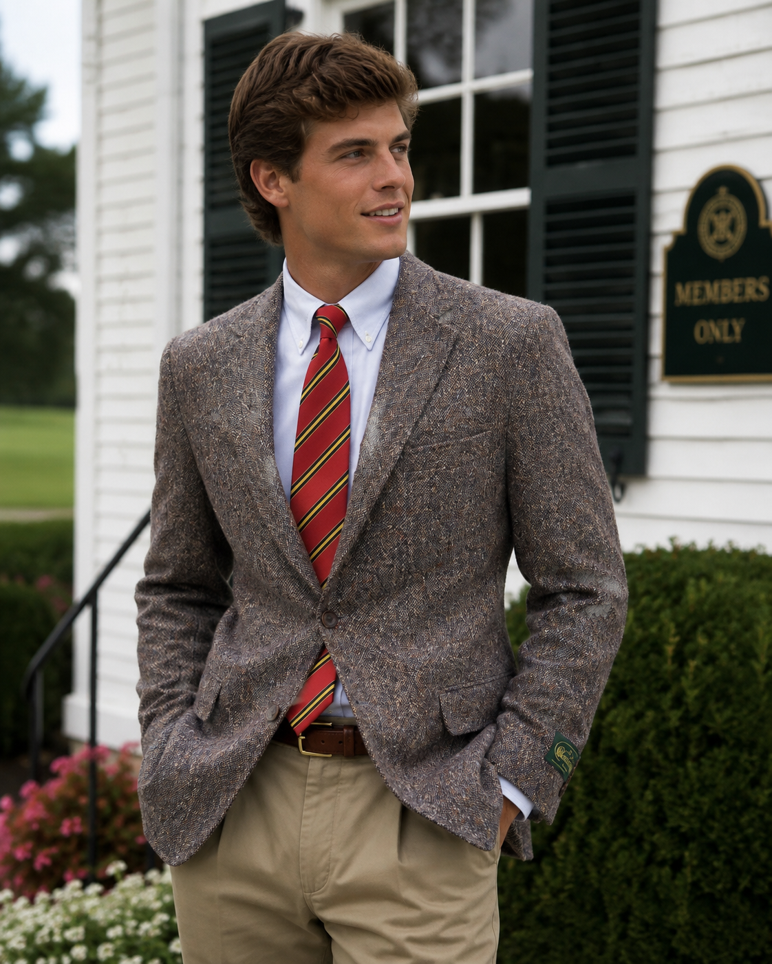 O'Connell's Sport Coat - Magee Tweed - Grey Donegal Sz 50R (NWT)