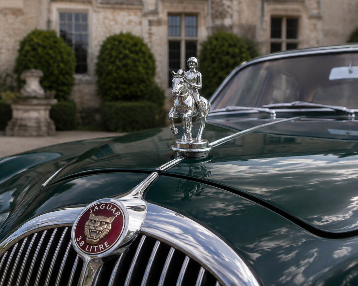Silver-Plated English Polo Player Car Mascot